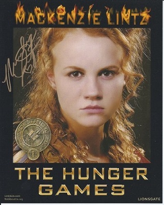 Mackenzie on the cover of The Hunger Games. Mackenzie's career, occupation, achievements